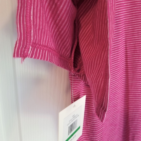 Ellen Tracy Hi Lo Knit Top NWT Large Orchid White - Picture 7 of 7